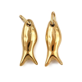 304 подвески из нержавеющей стали, ионное покрытие (ip), очарование рыбы, с целью перехода в кольце