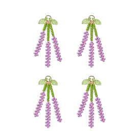 Подвески из лаванды с семенами из стекла