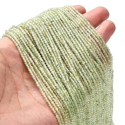 Природные пренит нитей бисера, граненые круглые