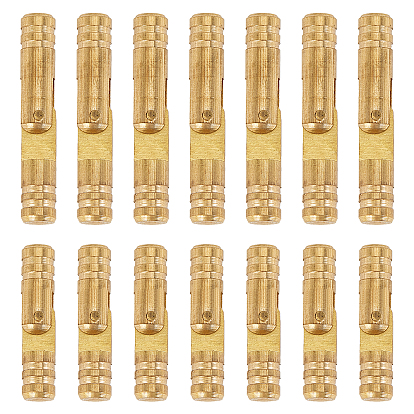 20 Pcs 2 Style Brass Column Hinge, with Screw, Jewelry Box Accessories