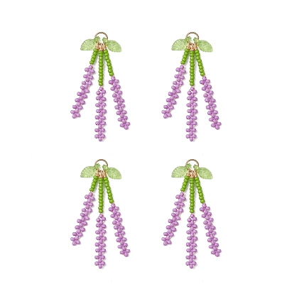 Подвески из лаванды с семенами из стекла