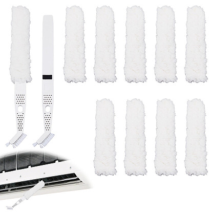 12 piezas 2 estilos cepillos de limpieza de fibra superfina, para aire acondicionado y persianas