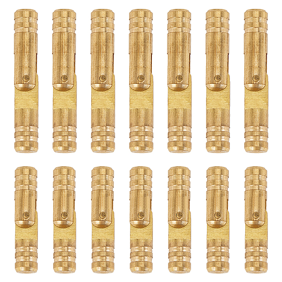 20 Pcs 2 Style Brass Column Hinge, with Screw, Jewelry Box Accessories