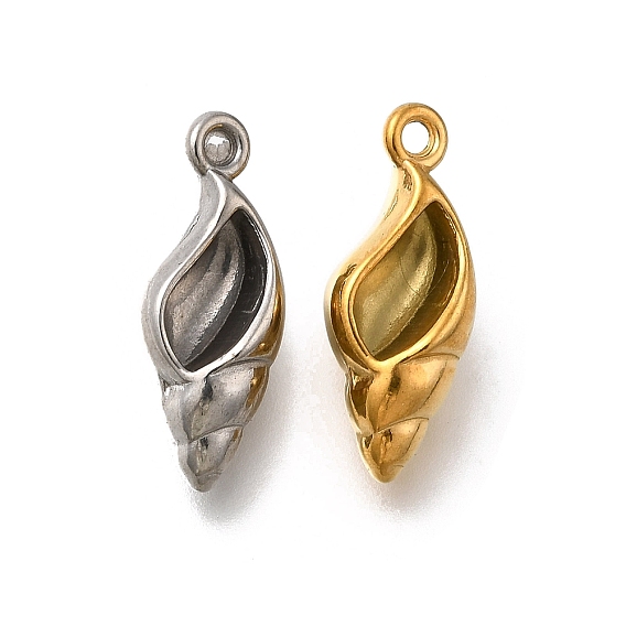 304 подвески из нержавеющей стали, очарование раковины, анти-тускнение, ионное покрытие (ip)