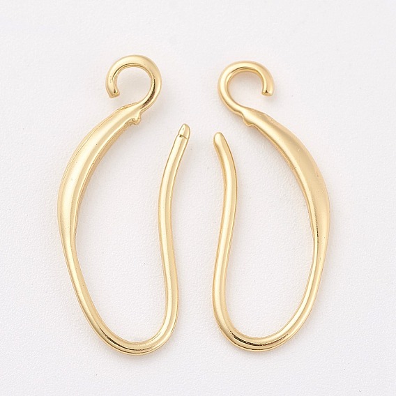 Латунные крючки для сережек, провод уха, с горизонтальной петлей, долговечный
