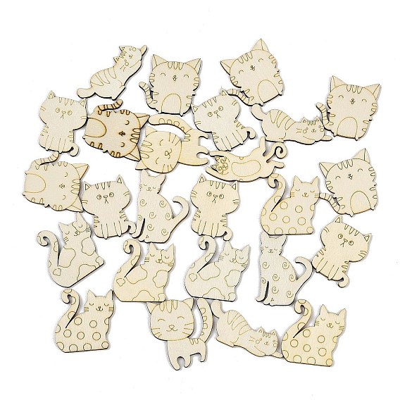 25 шт. необработанные деревянные вырезы, для самостоятельного изготовления предметов домашнего декора
