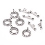 Tibetan Style Alloy Toggle Clasps, Lead Free & Cadmium Free, Ring