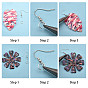 SUNNYCLUE DIY Earring Making, with Cellulose Acetate(Resin) Big Pendants, Brass Earring Hooks and Iron Jump Rings