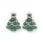 Resin Pendants, for Christmas Festival, with Platinum Iron Peg Bail, Christmas Tree