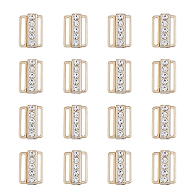 16шт. зажимы для бикини из цинкового сплава со стразами, запасная часть застежки бюстгальтера, нижнее белье с застежкой спереди