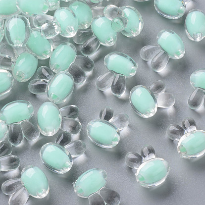 Transparent Acrylic Beads, Bead in Bead, Rabbit