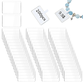 200шт. ПВХ держатели для карт, защитный рукав для подвесных карт, прямоугольные, горизонтальный