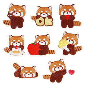 8шт. 8 стили, нашивки на одежду из полиэстера с медвежьей тематикой