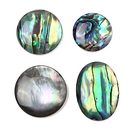 Natural Shell Cabochons, Flat Round/ Oval