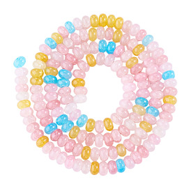 1 нити стеклянных бусин нити, имитация драгоценных камней, рондель, окрашенные