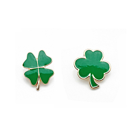 Clover Enamel Pin, Gold Plated Badge for Jackets Hats Bags