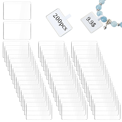 200шт. ПВХ держатели для карт, защитный рукав для подвесных карт, прямоугольные, горизонтальный