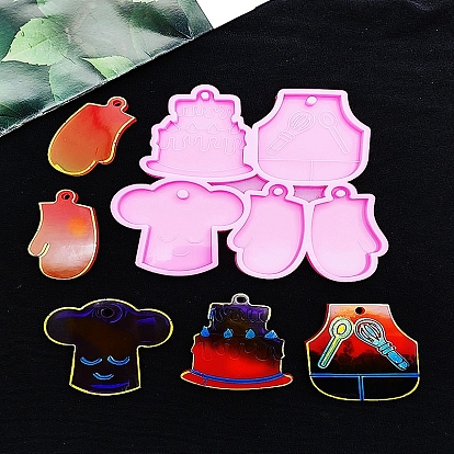 Hat/Clothes/Butterfly/Lightning Bolt/Bowknot DIY Silicone Molds, Resin Casting Molds, for UV Resin, Epoxy Resin Craft Making