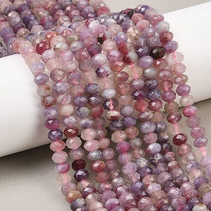 Натуральный сливовый цвет турмалиновый бисер пряди, рондель, граненые
