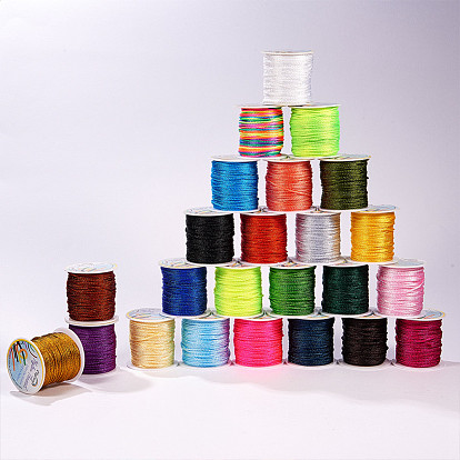 Cordón de nylon olycraft cordón de nylon trenzado metálico cordón de abalorios de nylon para hacer joyas y manualidades