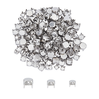 316 Stainless Steel Sew on Prong Settings, Claw Settings for Pointed Back Rhinestone, Prong Settings, Round