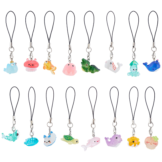 16шт. смоляные мобильные ремни, разнообразные