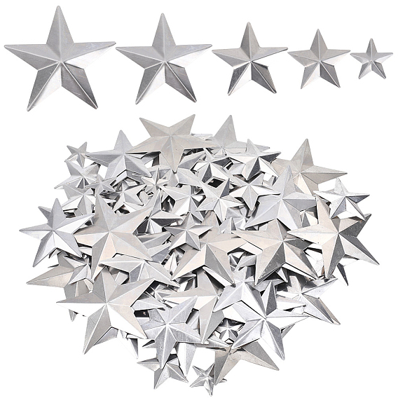 120шт 5 стили железные витрины украшения, металлический орнамент в виде звезды