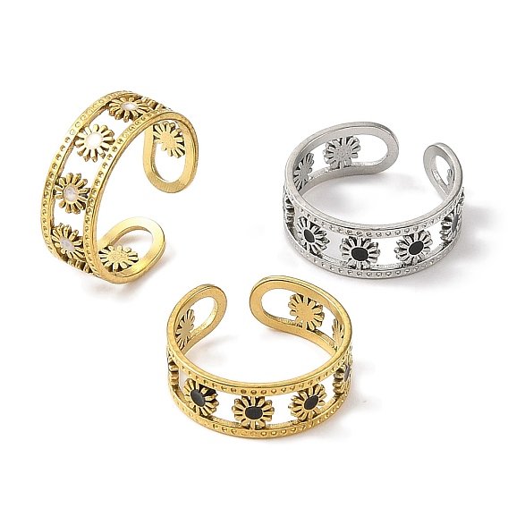 304 эмалированные открытые манжеты из нержавеющей стали для женщин, ионное покрытие (ip), солнце