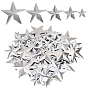 120шт 5 стили железные витрины украшения, металлический орнамент в виде звезды