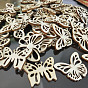 50Pcs Hollow Unfinished Wood Butterfly Shaped Cutouts Ornament, Butterfly Blank Hanging Pendants, DIY Painting Supplies