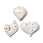 Акриловые подвески, с эмалью, сердце