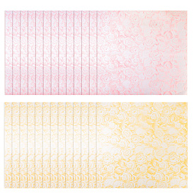 40шт. 2цветов водонепроницаемая бумага для обертывания цветов, квадрат с розовым узором