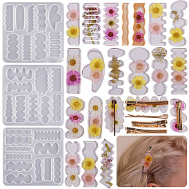 DIY Silicone Irregular Cabochon Molds, Resin Casting Molds, for UV Resin, Epoxy Resin Hair Accessories Making