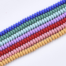 Spray Painted Non-magnetic Synthetic Hematite Beads Strands, Faceted, Flat Round