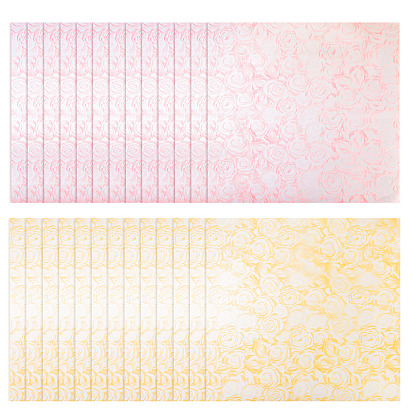 40шт. 2цветов водонепроницаемая бумага для обертывания цветов, квадрат с розовым узором