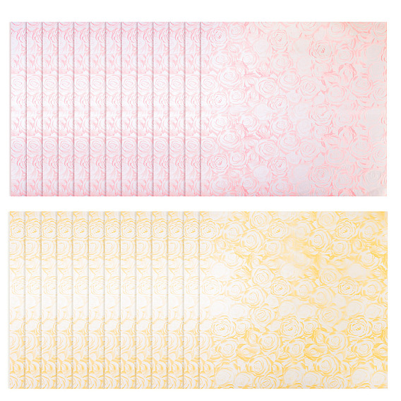 40шт. 2цветов водонепроницаемая бумага для обертывания цветов, квадрат с розовым узором