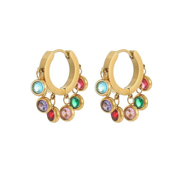 304 серьги из нержавеющей стали из люстр, бантом, со стразами, ионное покрытие (ip)