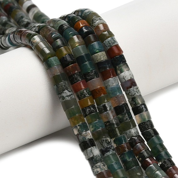 Природного индийского агата бисер нитей, диск, Heishi бусы