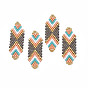 MIYUKI & TOHO Handmade Japanese Seed Beads Links, Loom Pattern, Hexagon