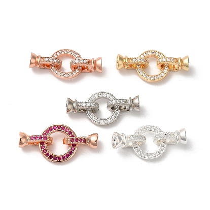 Покрытие стойки круглое кольцо латунь микропаве фианиты складные застежки, долговечный, без свинца и без кадмия