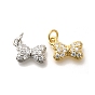 Латунные микропаве прозрачные подвески с фианитом, с целью перехода в кольце, долговечный, без свинца и без кадмия, бантом прелести