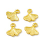 Rack Plating Alloy Charms, Cadmium Free & Lead Free & Nickle Free, Ginkgo Leaf Charms