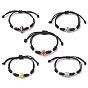 Adjustable Nylon Thread Braided Bead Bracelets Sets, with Acrylic & Alloy Beads, Sports Balls