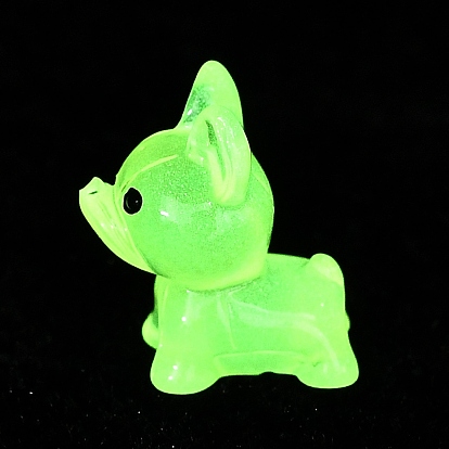 Светящиеся смоляные украшения для собак, светящиеся в темноте украшения, микроландшафтные украшения сада