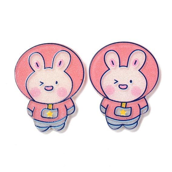 Cartoon Acrylic Cabochons, Rabbit