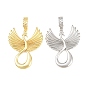 Brass Pendants, Phenix Charms, Rack Plating, Long-Lasting Plated, Lead Free & Cadmium Free
