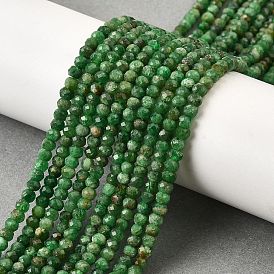Естественный зеленый гранат бисер нитей, андрадитовые бусины, граненые, рондель