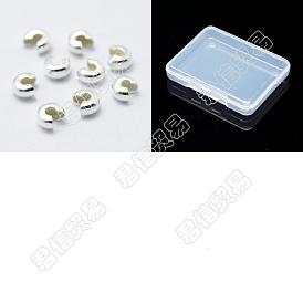 30 piezas 925 puntas de cuentas de plata esterlina cubiertas de nudos