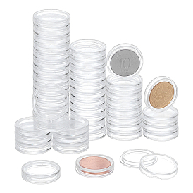 Пластиковый ящик для хранения монет, плоско-круглые