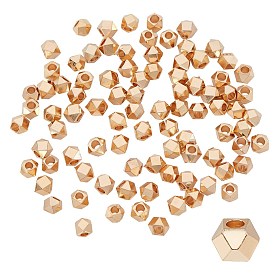 Brass Beads Spacers, Faceted, Square